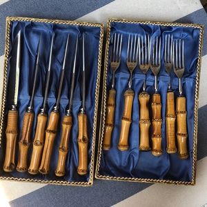 Vintage bamboo cutlery
